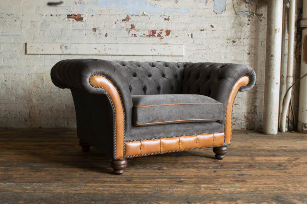 Fauteuil individuel Club canapé Chesterfield original Angleterre meuble neuf
