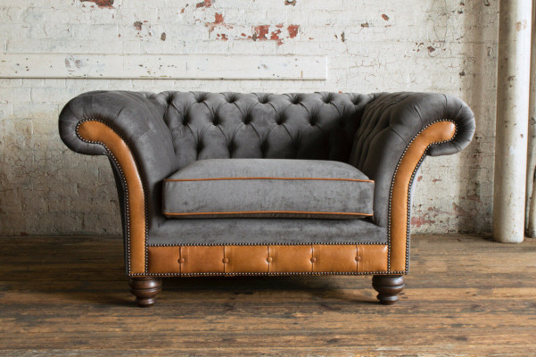 Fauteuil individuel Club canapé Chesterfield original Angleterre meuble neuf