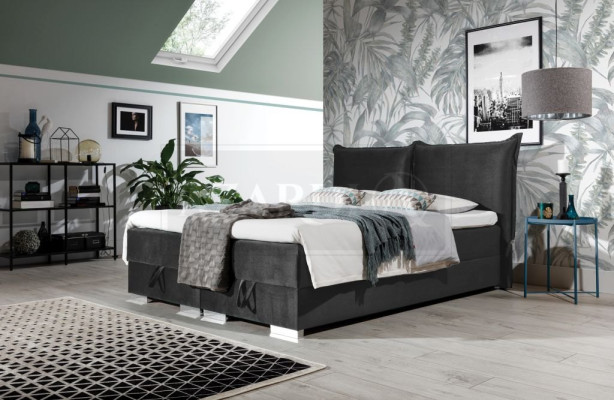Lits Boxspring Lit Rembourré Similicuir Designer Hôtel Double Luxe Design Neuf
