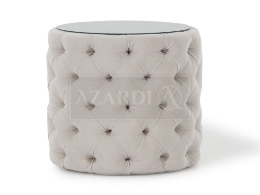 Table d'appoint Chesterfield Table de nuit Tables de chevet rondes Armoire rembourrée 60 cm