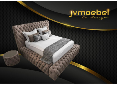 Lit 2x Table de nuit 3 pièces. Ensemble de chambre à coucher Design Meubles Moderne Luxe Lits Neuf