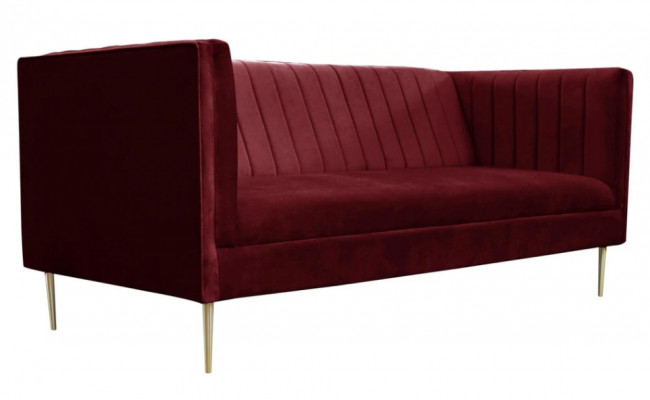 Bordeaux rot canapé de luxe en tissu rembourré sofa bordeaux canapé deux places salons canapés salons