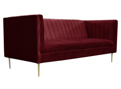 Bordeaux rot canapé de luxe en tissu rembourré sofa bordeaux canapé deux places salons canapés salons