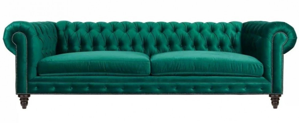 Canapé Chesterfield bleu trois places design moderne canapés meubles tissu nouveaux.