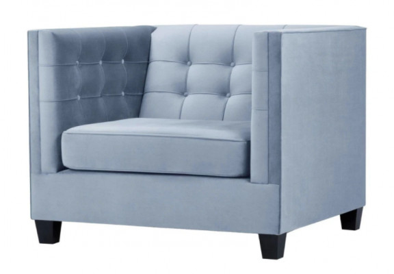 Bleu Chesterfield Fauteuil de salon Tissu créatif en tissu moderne