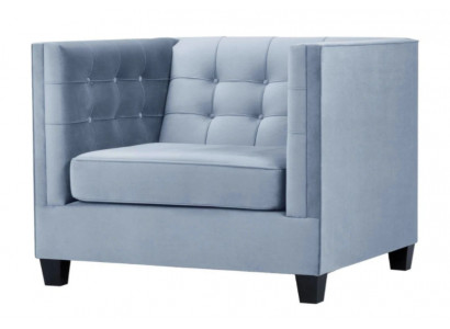 Bleu Chesterfield Fauteuil de salon Tissu créatif en tissu moderne