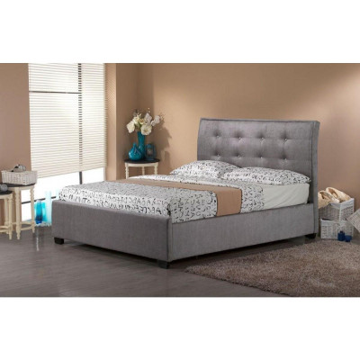 Chesterfield Design Lit Anglais Capiton Double Lit Gris Lits 160/180x200