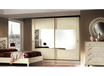 Armoire avec portes coulissantes Armoire de chambre Armoire murale Blanc Miroir