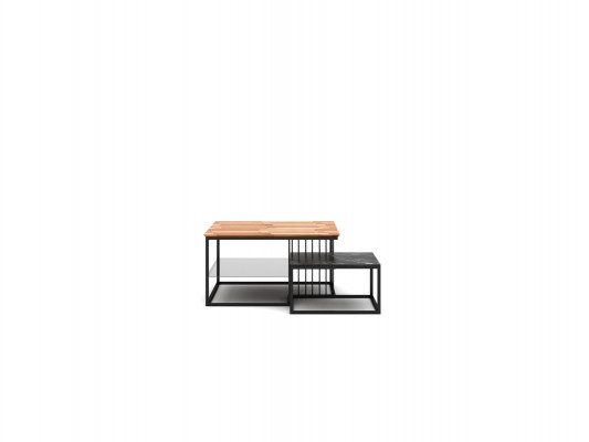 Table basse, table de salon, table d'appoint, table en bois, ensemble de 2, moderne, salon.