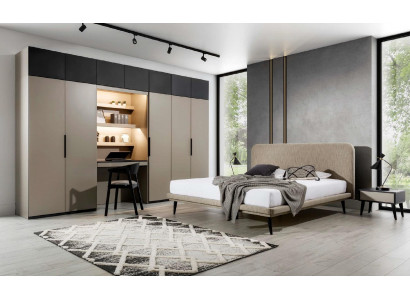 Armoire Grise Élégante Design de Chambre en Bois Mobilier Moderne de Luxe Nouveau