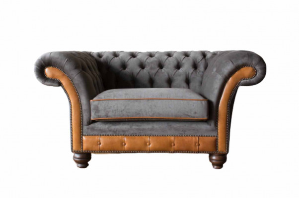 Canapé design Chesterfield Fauteuil Rembourrage Textile Chaises à ailes