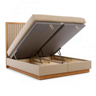 Chambre beige-brun lit Lits design Lits doubles Lit textile