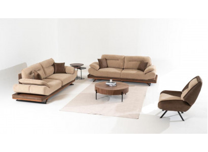 Ensemble de salon élégant du designer 2 canapés 3 places et 1 fauteuil 3 pièces