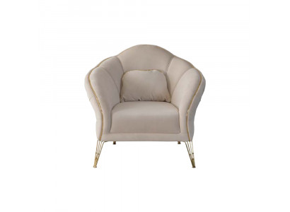 Design Chesterfield Beige Canapé Fauteuil Rembourrage Canapé Canapés 1 Place neuf