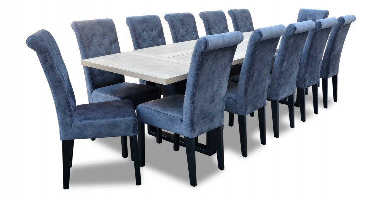 Table de salle à manger 12 x chaises ensemble de salle à manger ensemble moderne de chaises table 13 pièces.