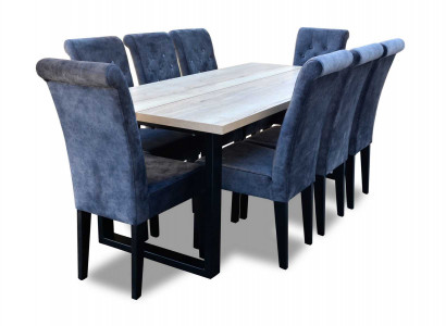 Salle à manger Table à manger 8x chaises Ensemble Table Groupe Ensemble complet 9 pièces.