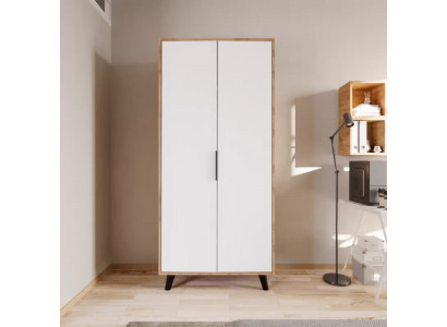 Armoire de chambre Design moderne Blanc Marron Deux Tons Luxueux