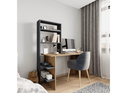 Chambre Chambre Jeunesse Bureau Bureau Bureau d'ordinateur Design Moderne Marron Gris