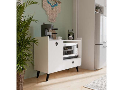 Salle à manger Armoire à café Armoire Cabinet Design moderne Couleur blanche Rectangulaire