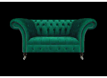 Canapé Chesterfield deux places vert meuble salon canapé rembourré