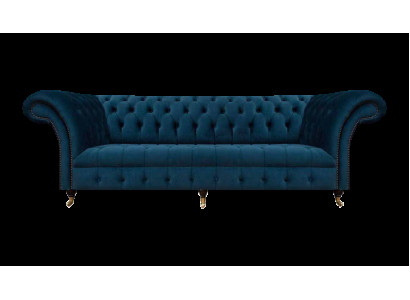 Chesterfield Meubles Design Canapé bleu foncé Canapés textiles haut de gamme.