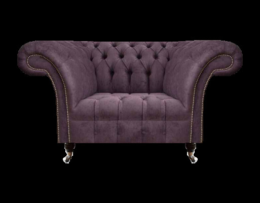 Élégant Chesterfield violet fauteuil pour salon meuble noble fauteuil