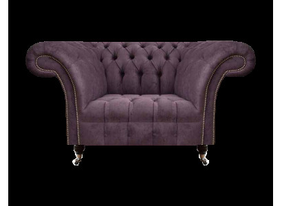 Élégant Chesterfield violet fauteuil pour salon meuble noble fauteuil
