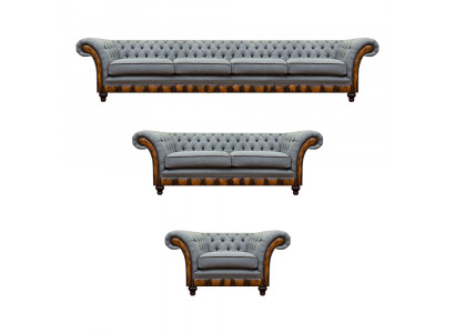 Chesterfield canapés gris clair design 4 places deux places fauteuil