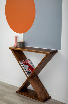 Table console brun Mobilier d'appoint moderne Table robuste luxueuse