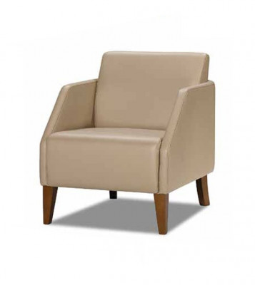 Fauteuil beige luxueux en tissu, fauteuil lounge design, mobilier.