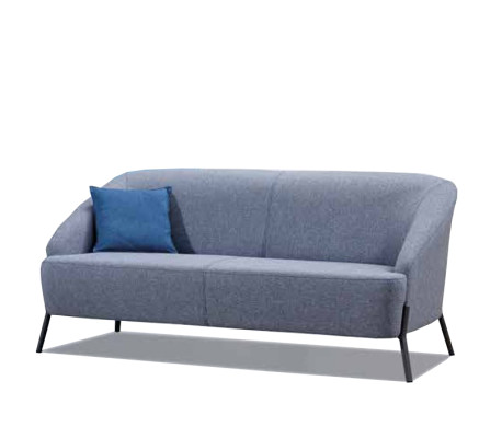 Ensemble de canapés gris-bleu, fauteuils rembourrés design, fauteuil moderne deux places