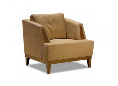 Fauteuil marron en tissu design moderne fauteuil de télévision une place