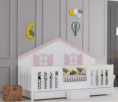 Chambre d'enfant moderne composée de 3 pièces : lit bébé, armoire, commode, neuf.
