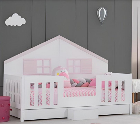 Chambre d'enfant ensemble moderne lit multicolore armoire commode lumineux neuf