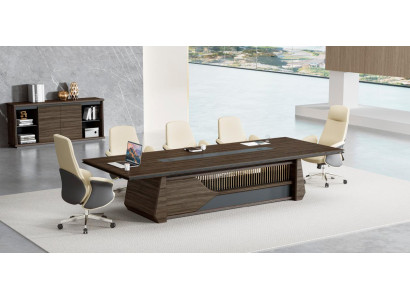 Table de conférence marron Designer table de réunion Mobilier de bureau
