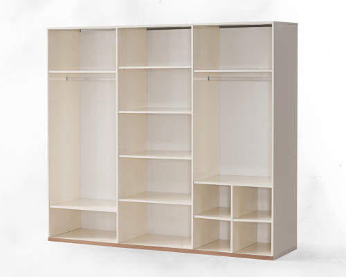 Penderie de chambre beige Armoire de designer Élegants placards en bois