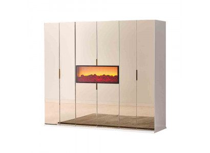 Penderie de chambre beige Armoire de designer Élegants placards en bois