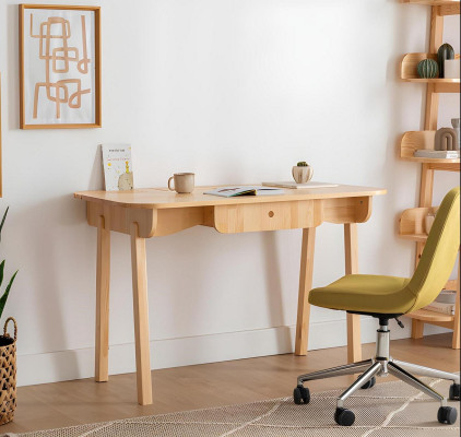 Bureau beige Bureau d'ordinateur de designer Mobilier de bureau robuste luxueux