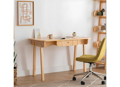 Bureau beige Bureau d'ordinateur de designer Mobilier de bureau robuste luxueux