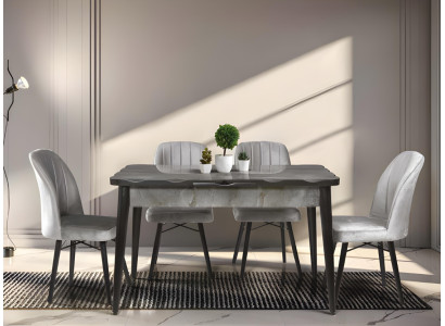 Table à manger gris foncé Table extensible Tables de cuisine design