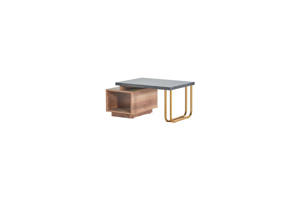 Ensemble de bureau 3 pièces 2x fauteuils table basse brun gris design moderne