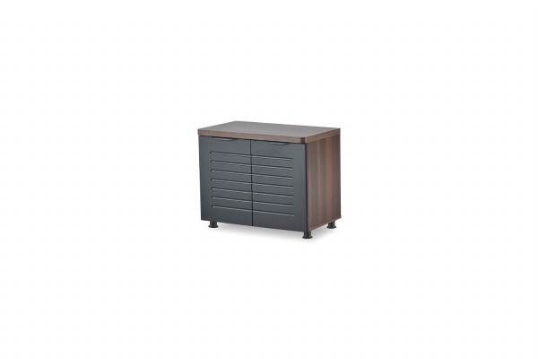 Bureau Armoire à dossiers Commode Rectangulaire Noir Marron Bicolore