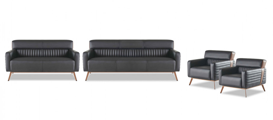 Ensemble de bureaux 4 pièces 3 places 2 places avec fauteuil style design moderne