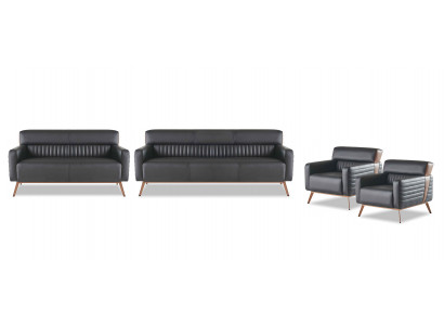 Ensemble de bureaux 4 pièces 3 places 2 places avec fauteuil style design moderne