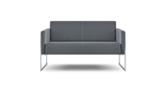 Ensemble de bureau 5 pièces: canapé 3 places, canapé 2 places, 2 fauteuils, table basse, style gris.