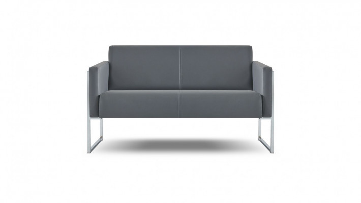 Ensemble de bureau 5 pièces 2x canapé 2 places 2x fauteuil table basse gris uni