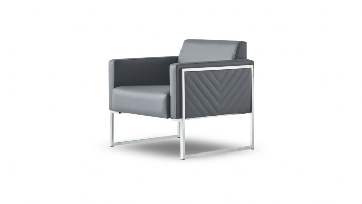 Ensemble de bureau 5 pièces : 2x canapé 3 places, 2x fauteuil, table basse, gris uni