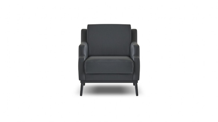 Ensemble de bureau 4 pièces 2x canapé 3 places 2x fauteuil gris foncé uni moderne