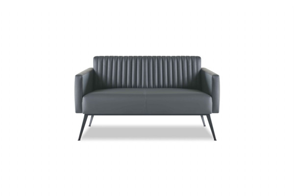 Ensemble de bureau 4 pièces 2x 2-places 2x fauteuils Noir Uni Moderne