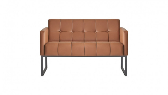 Arbeitzimmer Braun Ensemble 2 pièces 2 places avec fauteuil Monochrome Style Moderne